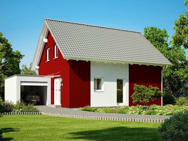 Massivhaus ARCHITEKTENHAUS LOOP PLUS von Kern-Haus Chemnitz Schlüsselfertig ab 285900€, Satteldach-Klassiker Außenansicht 2