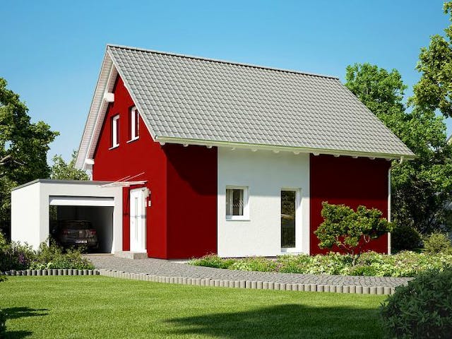 Massivhaus ARCHITEKTENHAUS LOOP PLUS von Kern-Haus Chemnitz Schlüsselfertig ab 285900€, Satteldach-Klassiker Außenansicht 2