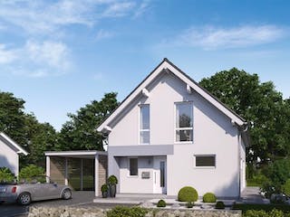 Massivhaus ARCHITEKTENHAUS LOU von Kern-Haus Chemnitz Schlüsselfertig ab 284900€, Satteldach-Klassiker Außenansicht 1