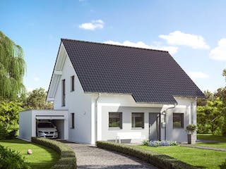 Massivhaus ARCHITEKTENHAUS LUNA von Kern-Haus Chemnitz Schlüsselfertig ab 313900€, Satteldach-Klassiker Außenansicht 2