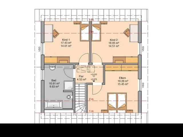 Massivhaus ARCHITEKTENHAUS LUNA von Kern-Haus Chemnitz Schlüsselfertig ab 313900€, Satteldach-Klassiker Grundriss 1 Massivhaus ARCHITEKTENHAUS LUNA von Kern-Haus Chemnitz Schlüsselfertig ab 313900€, Satteldach-Klassiker Grundriss 1