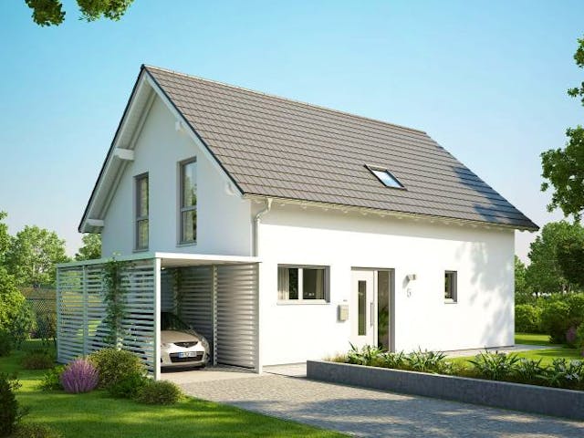 Massivhaus ARCHITEKTENHAUS SIGNUM von Kern-Haus Chemnitz Schlüsselfertig ab 343900€, Satteldach-Klassiker Außenansicht 2