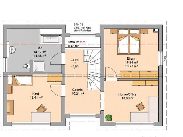 Massivhaus ARCHITEKTENHAUS VIO PLUS von Kern-Haus Chemnitz Schlüsselfertig ab 355900€, Pultdachhaus Grundriss 1 Massivhaus ARCHITEKTENHAUS VIO PLUS von Kern-Haus Chemnitz Schlüsselfertig ab 355900€, Pultdachhaus Grundriss 1