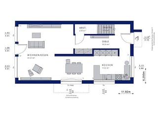 Fertighaus BALANCE 120 V3 von Bien-Zenker Schlüsselfertig ab 376831€, Cubushaus Grundriss 1