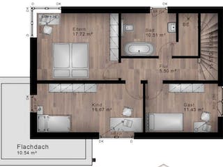 Massivhaus Bauhaus Heuzert 10-014 von Econ Das Haus, Cubushaus Grundriss 1