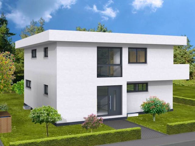 Massivhaus Berlin 164 von PRO-IM Neo, Cubushaus Außenansicht 2