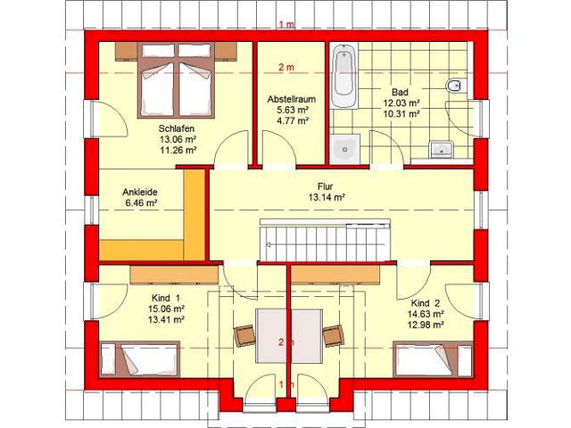 Massivhaus Bingen 151 von PRO-IM Neo,  Grundriss 1