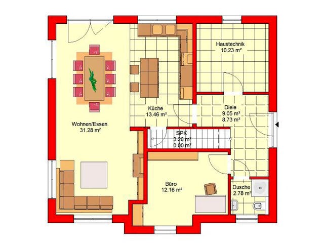 Massivhaus Bingen 151 von PRO-IM Neo,  Grundriss 2