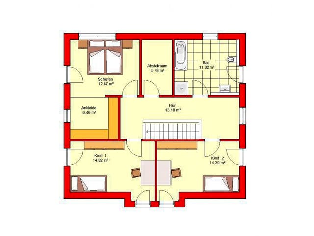 Massivhaus Bingen 158 von PRO-IM Neo, Stadtvilla Grundriss 1