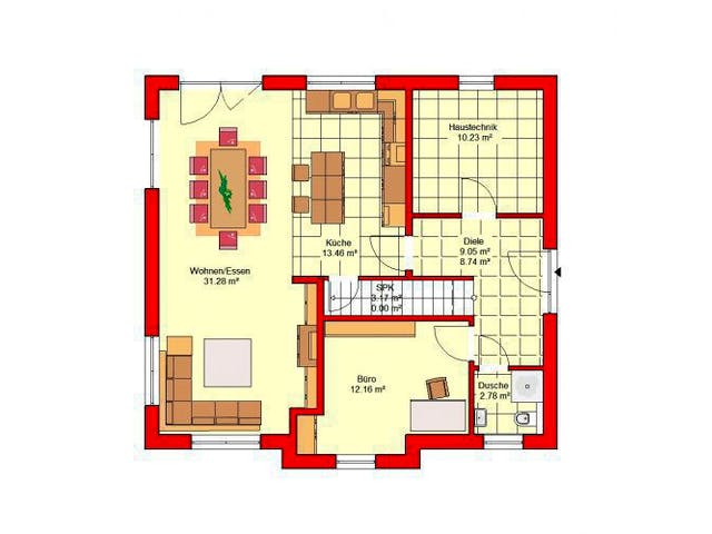 Massivhaus Bingen 158 von PRO-IM Neo, Stadtvilla Grundriss 2