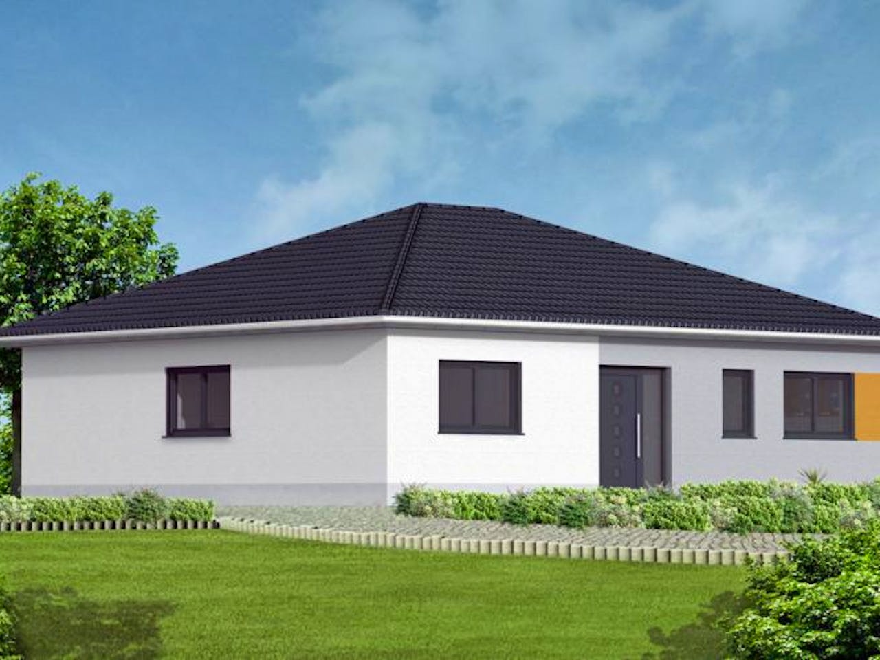 Massivhaus Bungalow 2 von Massive Wohnbau, Bungalow Außenansicht 1