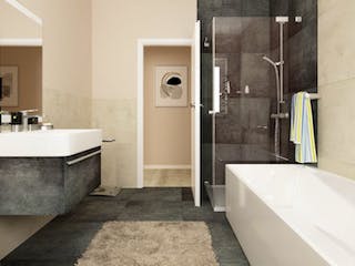 Massivhaus Bungalow BL 135 Variante M von Baudirekt, Bungalow Innenansicht 11