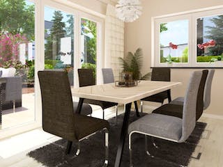 Massivhaus Bungalow BL 135 Variante M von Baudirekt, Bungalow Innenansicht 3