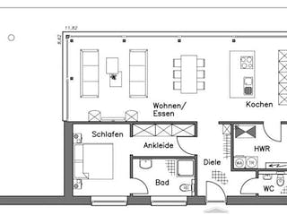 Massivhaus Bungalow BL 80 Variante T von Baudirekt, Bungalow Grundriss 1