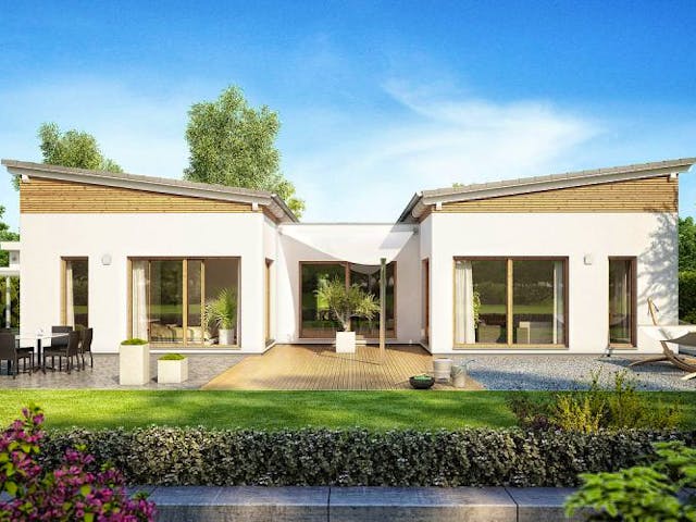 Massivhaus BUNGALOW FOKUS von Kern-Haus Chemnitz Schlüsselfertig ab 442900€, Bungalow Außenansicht 1