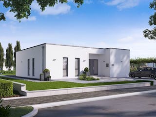 Massivhaus BUNGALOW SELECT von Kern-Haus Chemnitz Schlüsselfertig ab 382900€, Bungalow Außenansicht 2