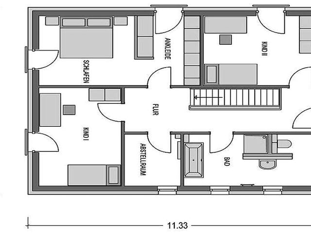 Massivhaus Calvus 633 von Heinz von Heiden Schlüsselfertig ab 315528€, Satteldach-Klassiker Grundriss 3
