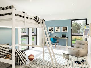 Fertighaus CELEBRATION 139 V4 L von Bien-Zenker Schlüsselfertig ab 393102€, Pultdachhaus Innenansicht 2