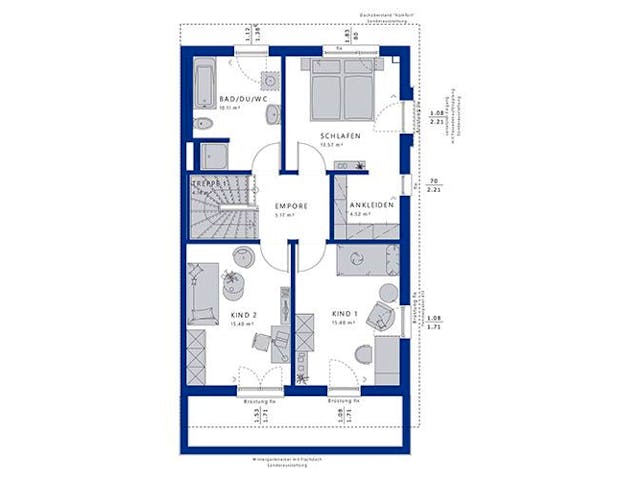 Fertighaus CELEBRATION 139 V4 L von Bien-Zenker Schlüsselfertig ab 359363€, Pultdachhaus Grundriss 1