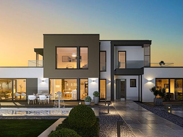 Fertighaus CONCEPT-M 168 Erlangen von Bien-Zenker Schlüsselfertig ab 666857€, Cubushaus Außenansicht 1