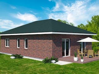 Massivhaus COTTAGE von Kagebau, Bungalow Außenansicht 1