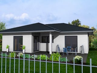 Massivhaus Cuxhaven 100 von PRO-IM Neo, Bungalow Außenansicht 1