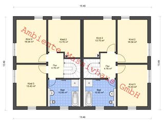 Massivhaus DHH Würzburg von Ambiente Massivhaus, Grundriss 2