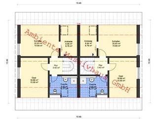 Massivhaus DHH Würzburg von Ambiente Massivhaus, Grundriss 3