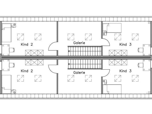 Massivhaus Doppelhaus DH 110 Variante K von Baudirekt,  Grundriss 1