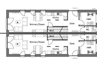Massivhaus Doppelhaus DH 110 Variante K von Baudirekt, Grundriss 3