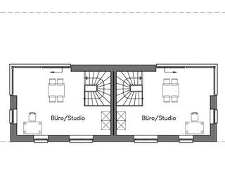 Massivhaus Doppelhaus DH 110 Variante T von Baudirekt, Cubushaus Grundriss 1