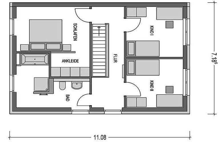 Massivhaus Doppelhaus Z552 (inactive) von Heinz von Heiden, Grundriss 1