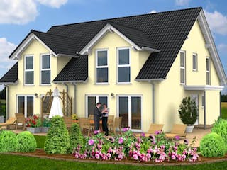 Massivhaus Doppelhaushälfte Mittelfischbach100-005 von Econ Das Haus,  Außenansicht 1