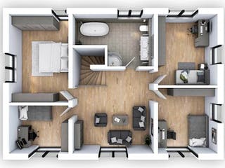 Massivhaus EFH PLUS Stadtvilla 156 von hebelHAUS, Stadtvilla Grundriss 2