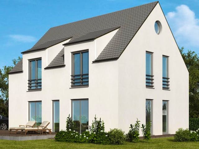 Massivhaus Einfamilienhaus EH125 Variante T von Baudirekt, Außenansicht 1 Massivhaus Einfamilienhaus EH125 Variante T von Baudirekt, Außenansicht 1