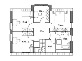 Massivhaus Einfamilienhaus EH155 Variante T von Baudirekt,  Grundriss 2