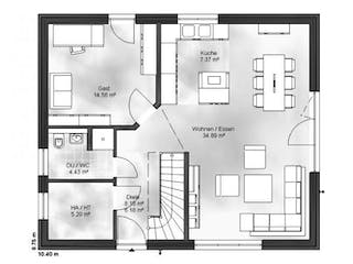 Massivhaus Einfamilienhaus Elias von Massive Wohnbau,  Grundriss 1