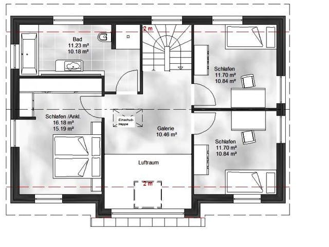 Massivhaus Einfamilienhaus Mia von Massive Wohnbau,  Grundriss 2