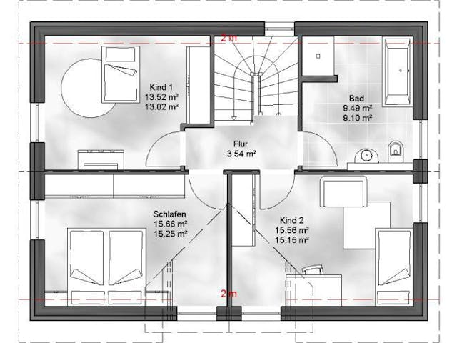 Massivhaus Einfamilienhaus Vanessa von Massive Wohnbau,  Grundriss 1