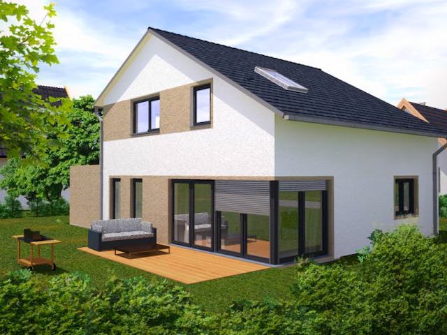 Massivhaus Familie Madsen von ISAR-Haus,  Außenansicht 2