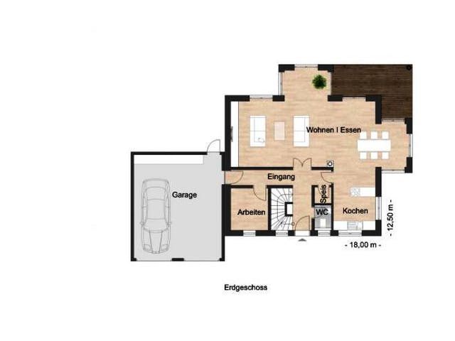 Massivhaus Familie Meyer von ISAR-Haus,  Grundriss 1