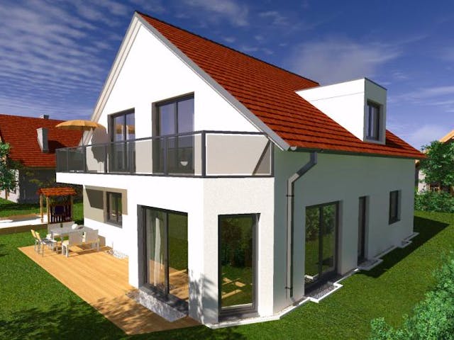 Massivhaus Familienhaus Priest von SAALE-Haus,  Außenansicht 1