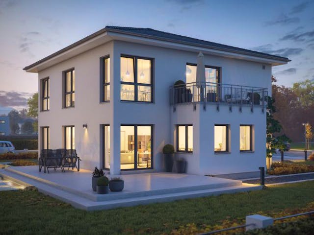 Fertighaus FamilyStyle 20.03 W von massa haus Ausbauhaus ab 195999€, Stadtvilla Außenansicht 2
