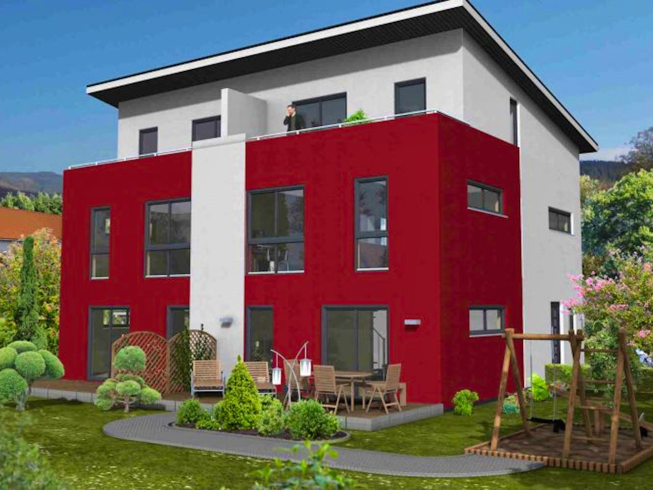 Massivhaus Frankfurt 147 von PRO-IM Neo, Außenansicht 1