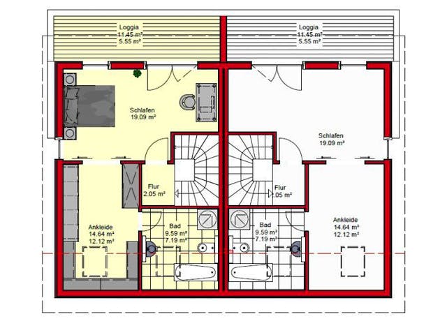 Massivhaus Frankfurt 147 von PRO-IM Neo,  Grundriss 1