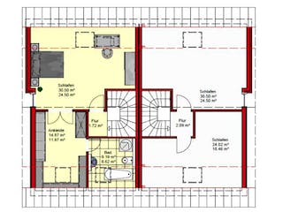 Massivhaus Frankfurt 153 von PRO-IM Neo, Grundriss 1