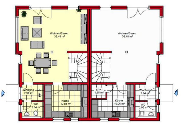 Massivhaus Frankfurt 153 von PRO-IM Neo,  Grundriss 2