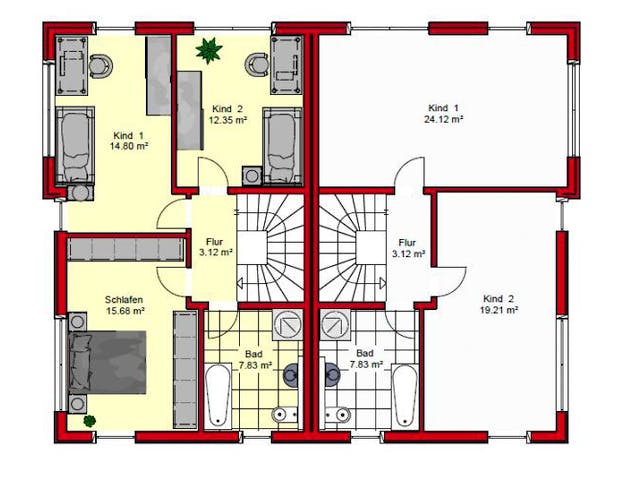 Massivhaus Frankfurt 153 von PRO-IM Neo,  Grundriss 3