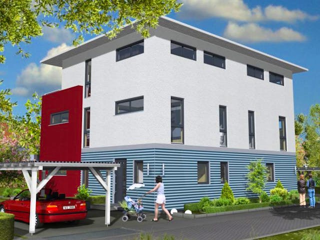Massivhaus Frankfurt 156 von PRO-IM Neo,  Außenansicht 1