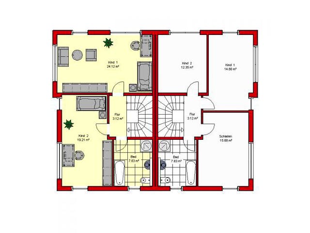 Massivhaus Frankfurt 156 von PRO-IM Neo,  Grundriss 2